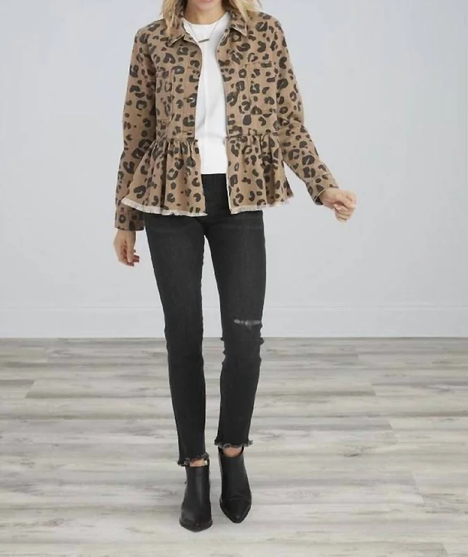 Banks Denim Jacket In Leopard