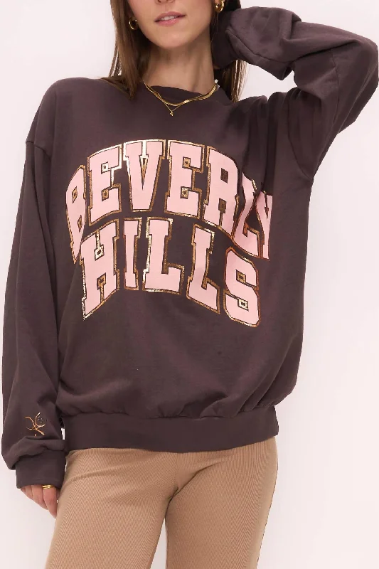 Beverly Hills Sweatshirt In Rich Oak