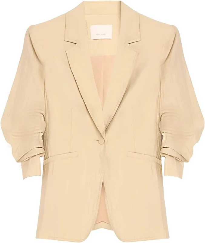 Cinq a Sept Women's Khloe Tumbled Woven Blazer, Khaki