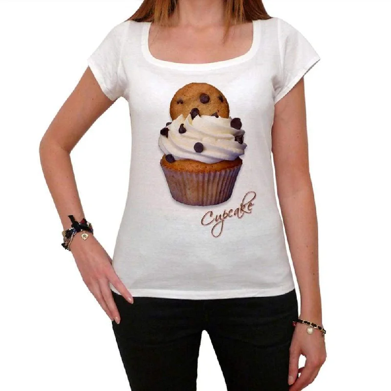 Cupcake cookie chocolate, Women's Short Sleeve Scoop Neck Tee 00152