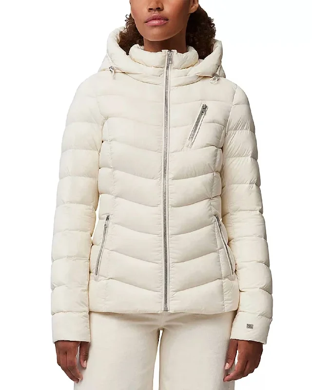 Daria Lightweight Down Jacket In White