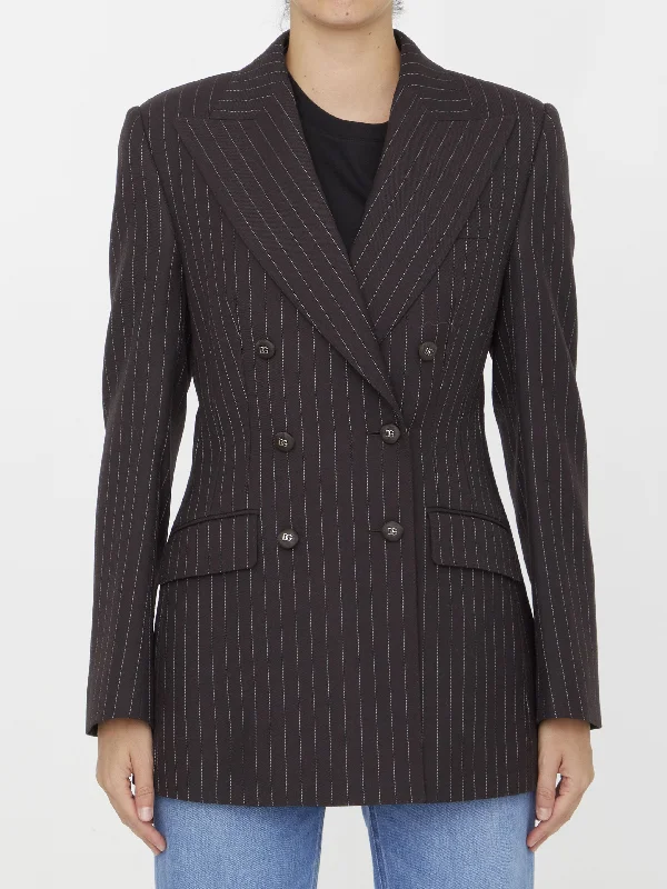 Dolce&gabbana Pinstriped Wool Jacket