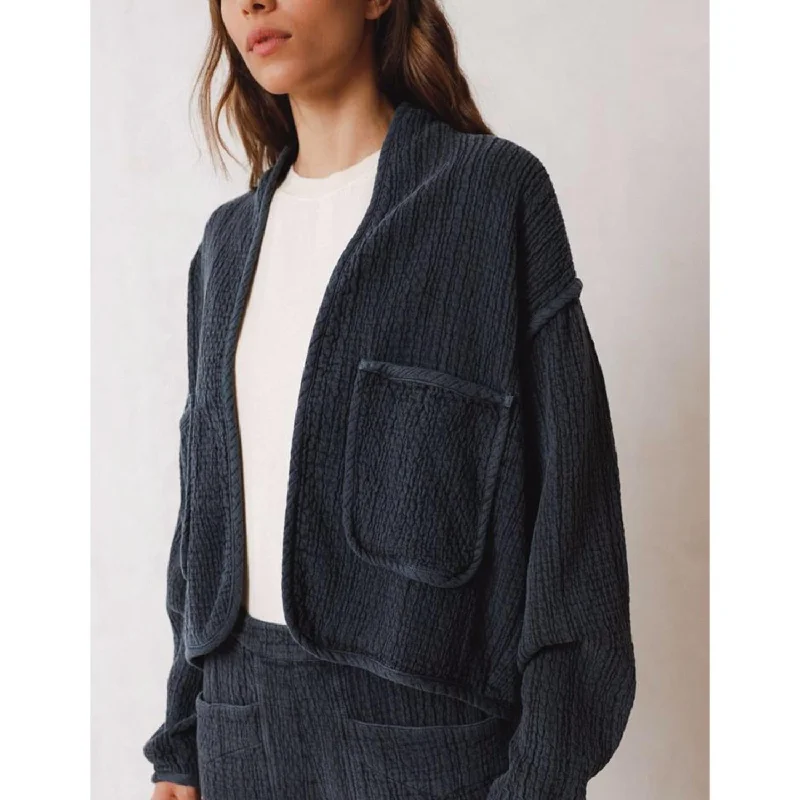 Double Gauze Jacket In Charcoal