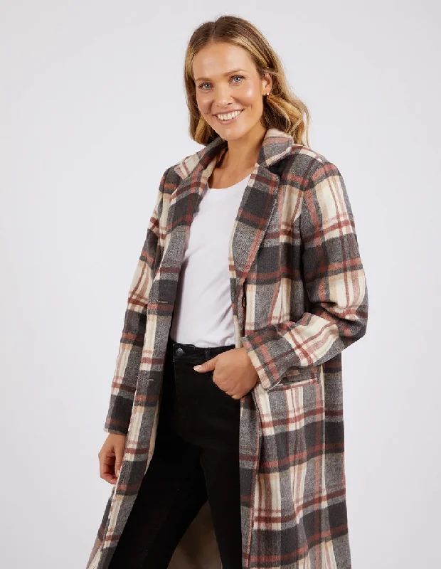 Foxwood Westward Coat Rust Tan Check