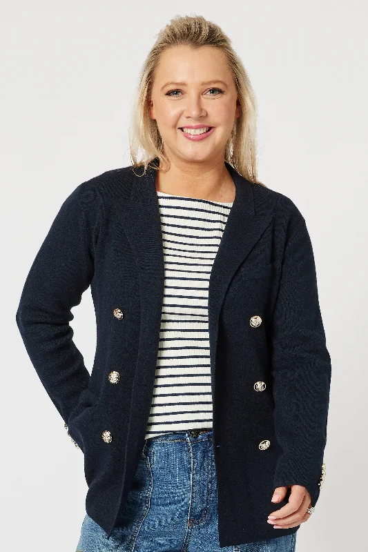 Gordon Smith Lucy Knit Jacket Navy