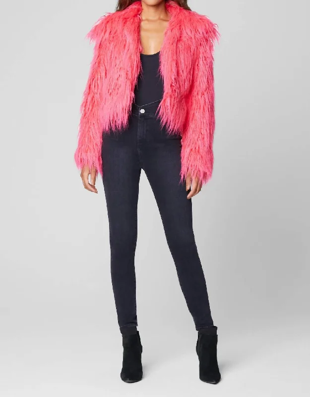 High Key Fur Jacket In Pink