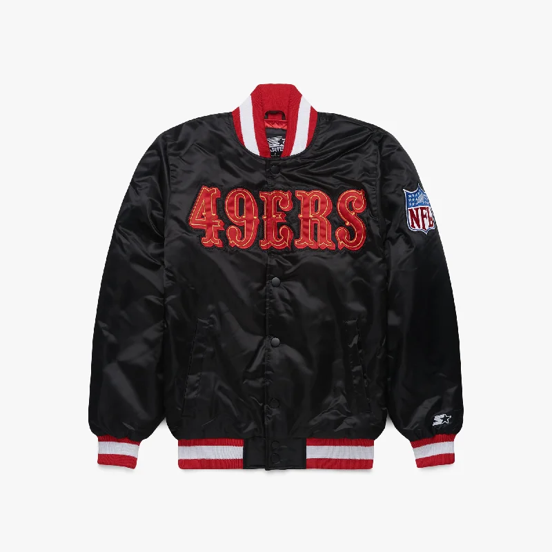 HOMAGE x Starter 49ers Blackout Satin Jacket