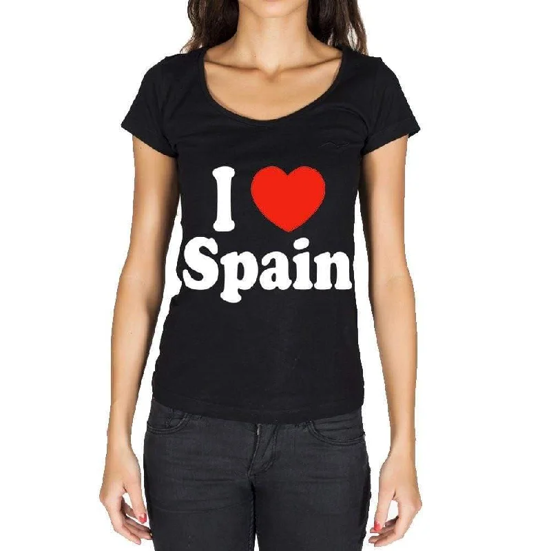 I Love Spain Black Women's T-shirt