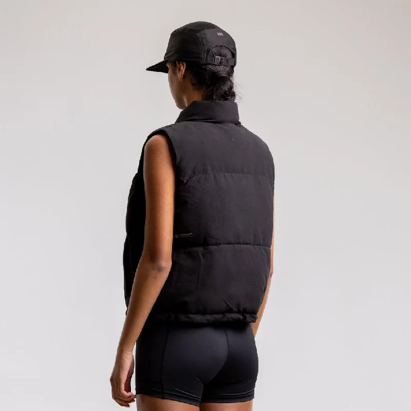 Ilabb Cropped Puffer Vest Black