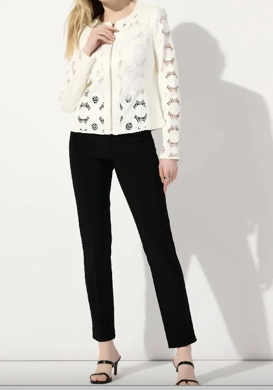 Lace Detail Jacket In Vanilla