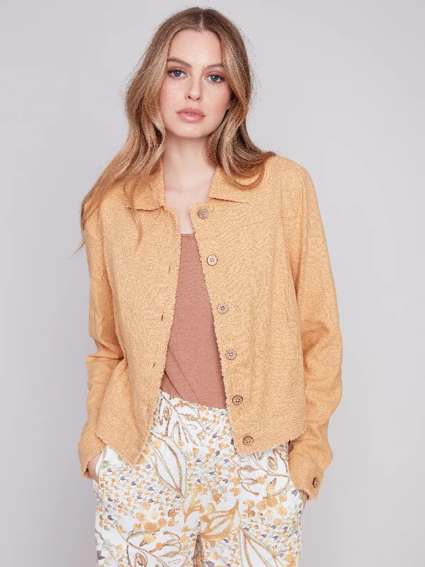 Linen Blend Jacket - Corn