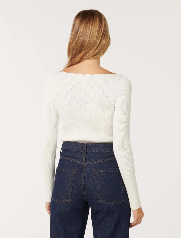 Macey Pointelle Jumper