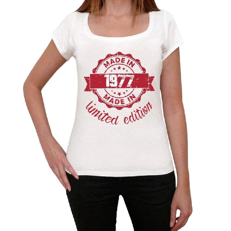 Made in 1977 Limited Edition Women's T-shirt White Birthday Gift 00425