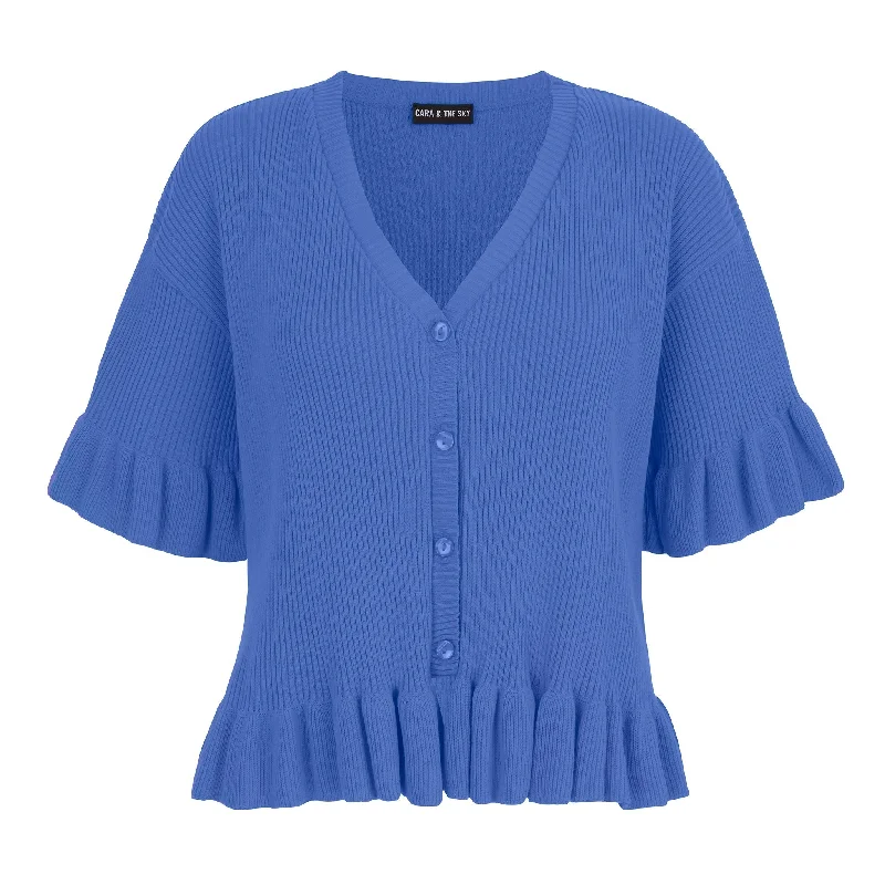 Marlow Ruffle Co-Ord Cardigan - Blue