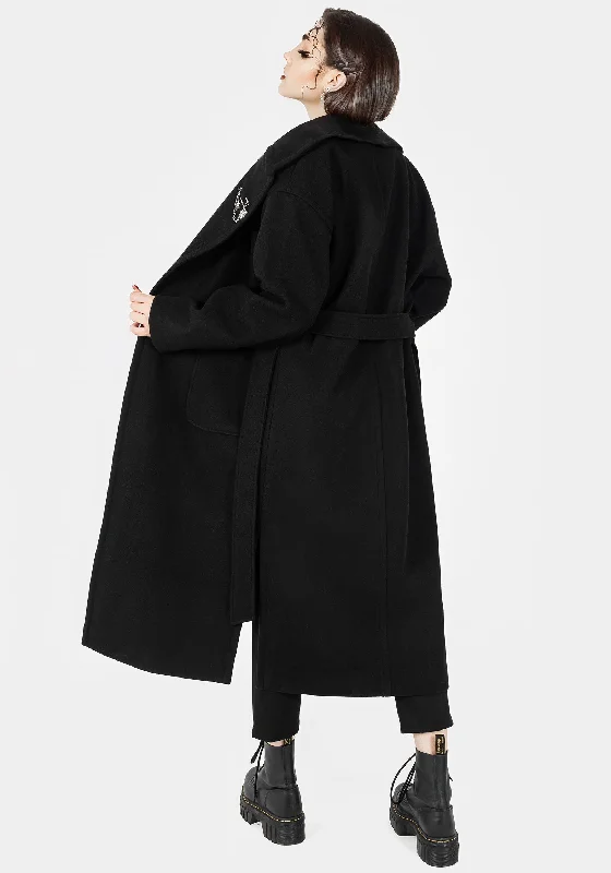 Meltdown Oversized Coat with Brooch