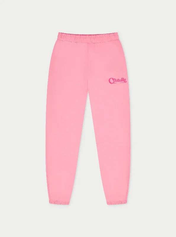 MIXED FONT COUTURE LOGO JOGGERS - PINK