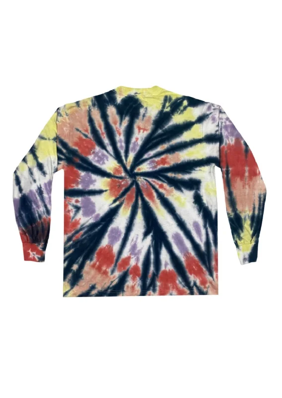 Multicolor Spiral Tie Dye Long Sleeve T-Shirt 1