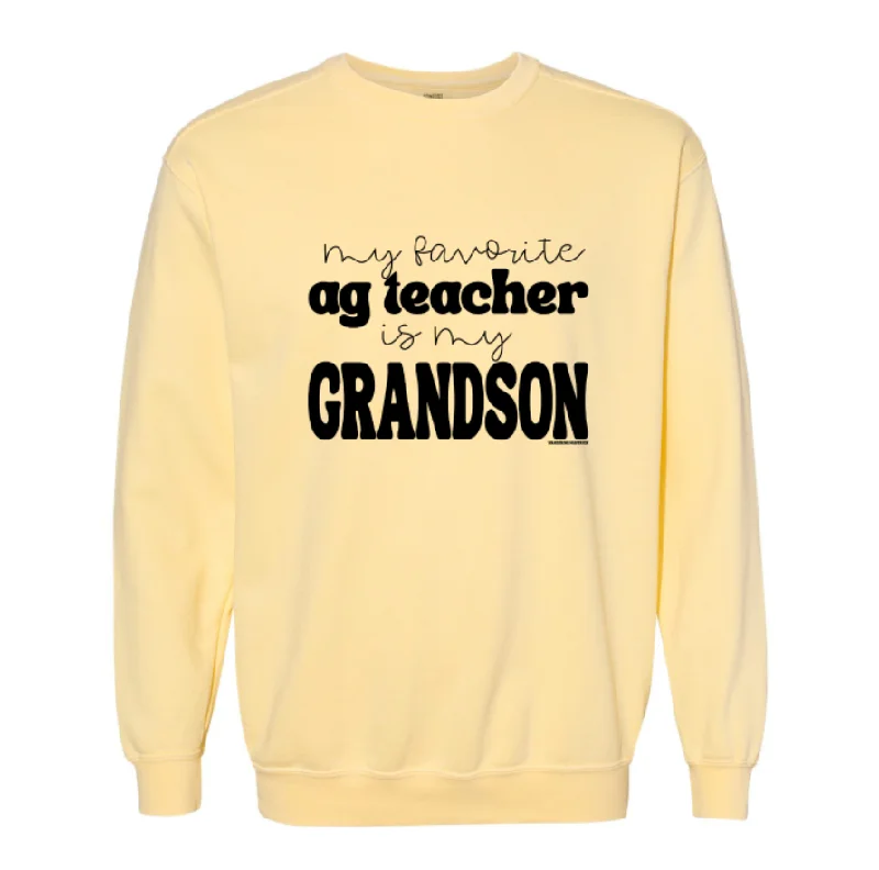 My Favorite Ag Teacher Is My Grandson Crewneck (S-3XL) - Multiple Colors!