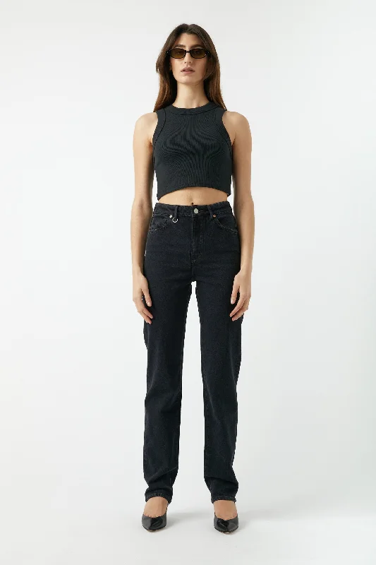 NEUW Womens Jonesy Crop Top - Black