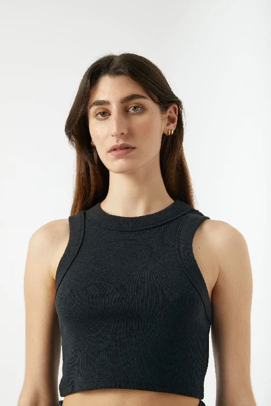 NEUW Womens Jonesy Crop Top - Black