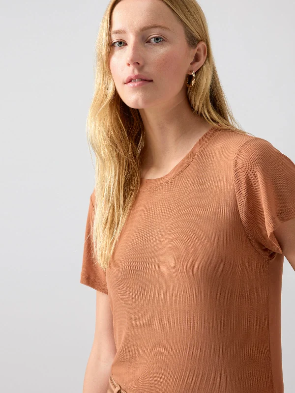 Perfect Mesh Tee Mocha Mousse