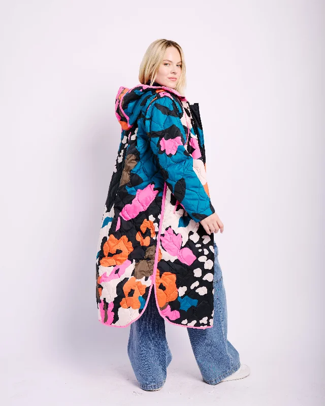 Quilted Puffer in Abstract Floral