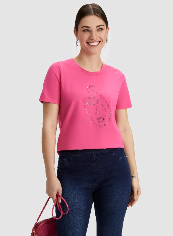 Sequined Face T-shirt