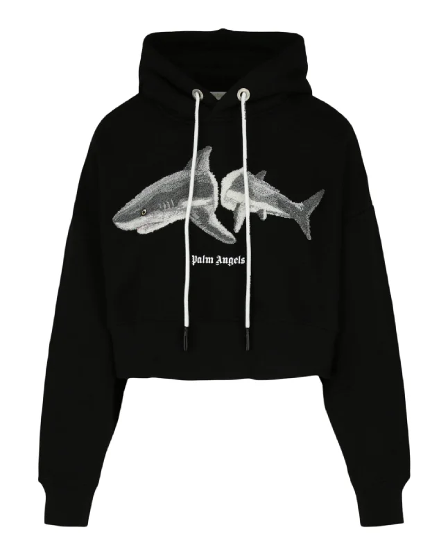 Shark Cropped Hoodie