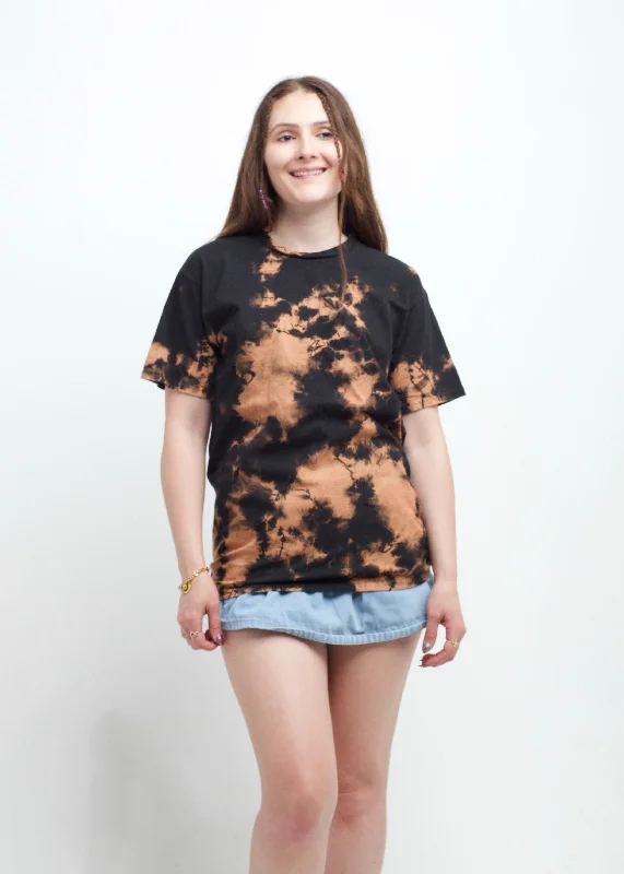 Black Rust Crystal Wash Tie Dye T-Shirt