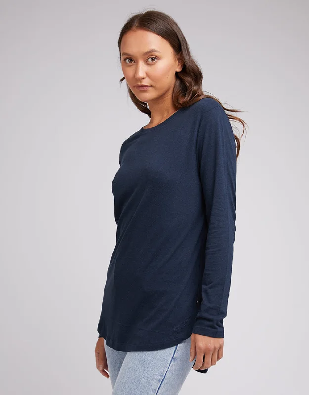 Silent Theory Aspen L/S Tee Navy