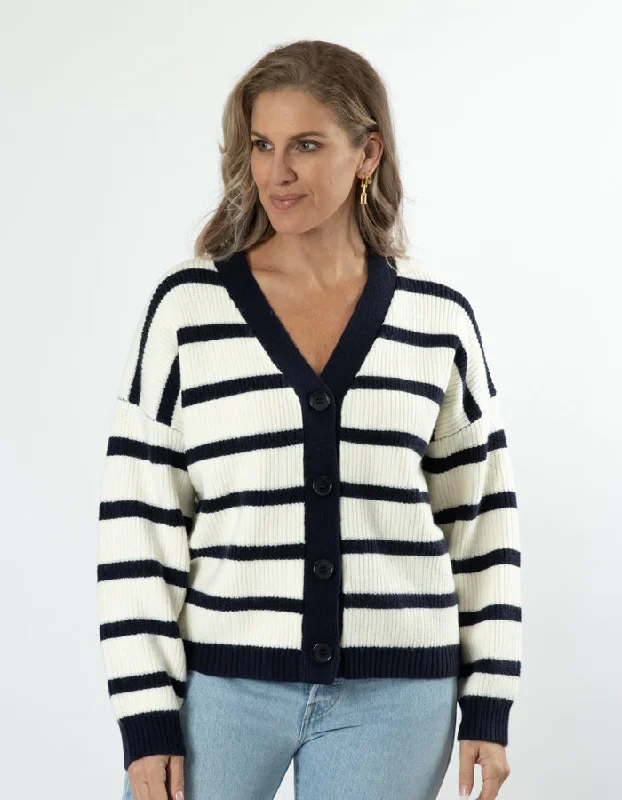 Stella + Gemma Greyson Cardigan White/Navy