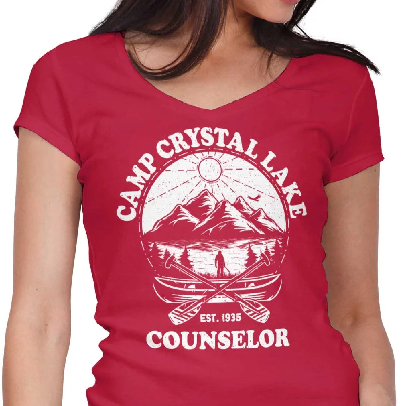 Women's V-Neck / Red / S