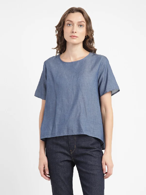 Women's Solid Round Neck Top