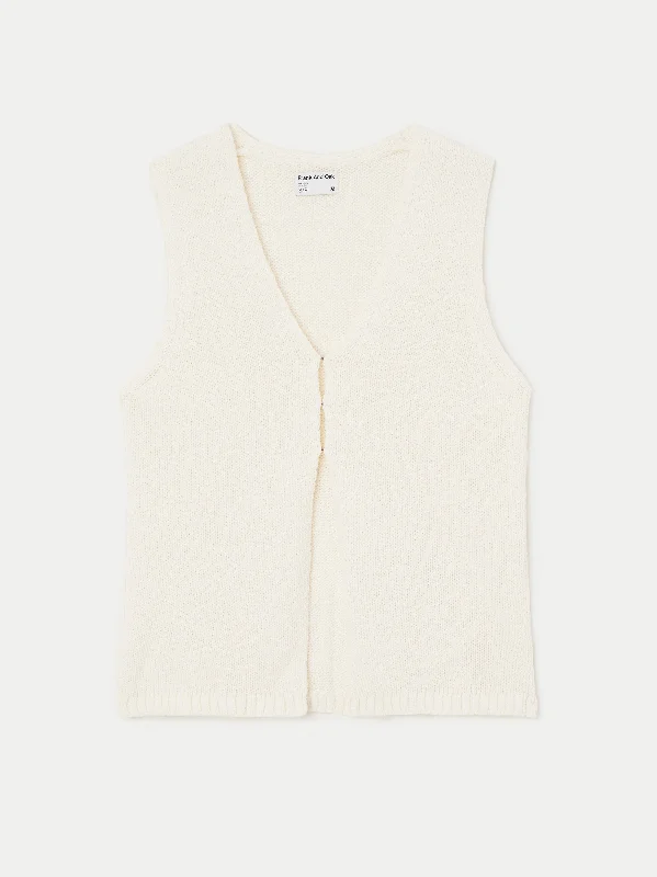 The Knit Sweater Vest in White