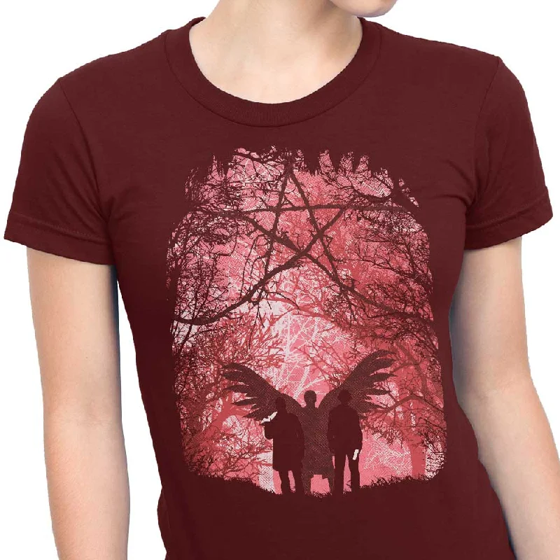 Women's Premium T-Shirt / Maroon / S