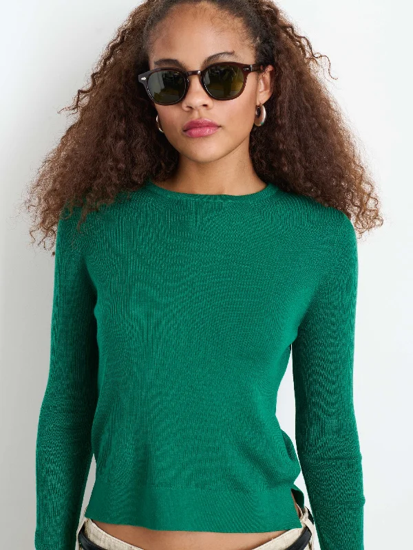 Ava Crewneck Sweater In Extra Fine Merino