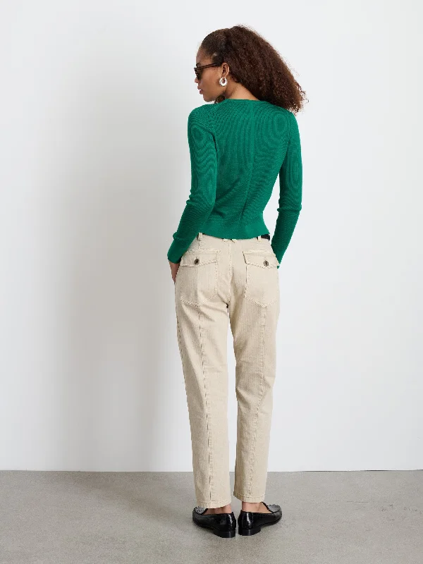 Ava Crewneck Sweater In Extra Fine Merino