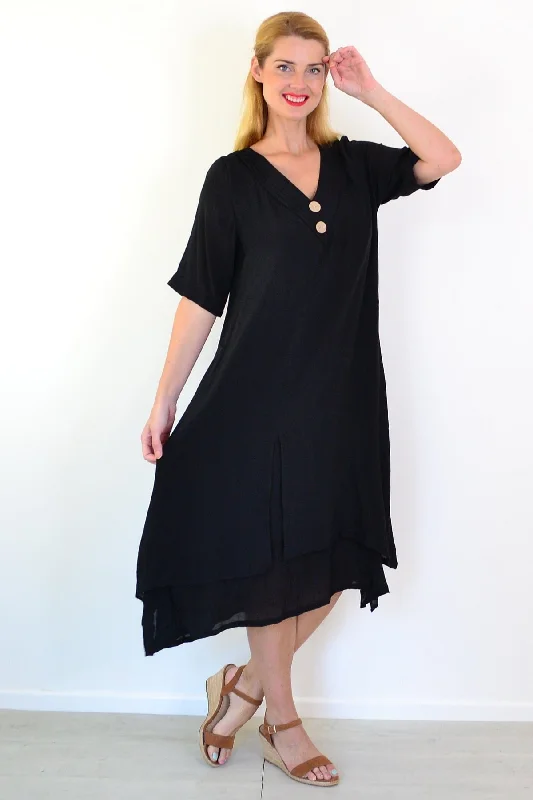 Black Summer Tunic Dress