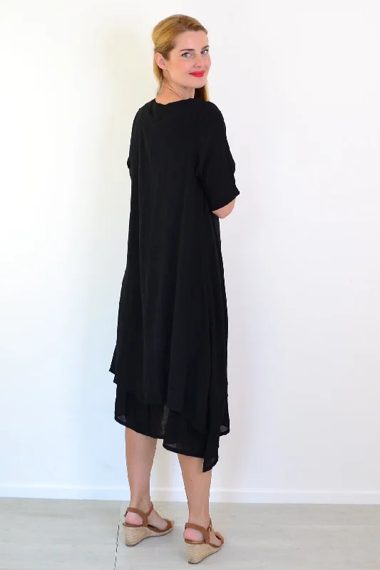 Black Summer Tunic Dress