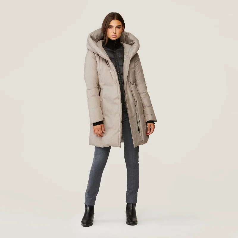 Camelia Brushed Down Coat (Fawn)