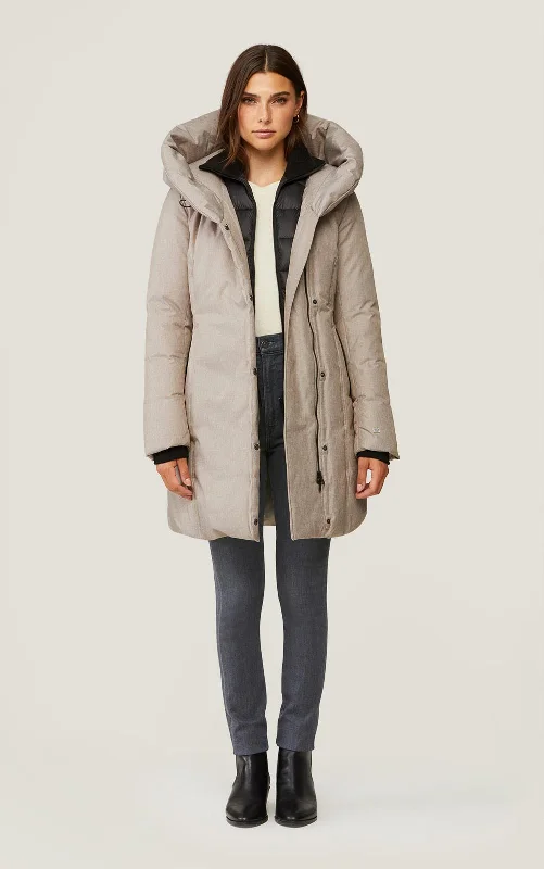 Camelia Brushed Down Coat (Fawn)