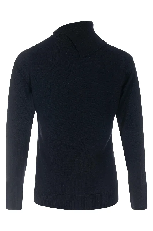 Cowl neck Touch of Wool Jersey | Black | 6344ZZ