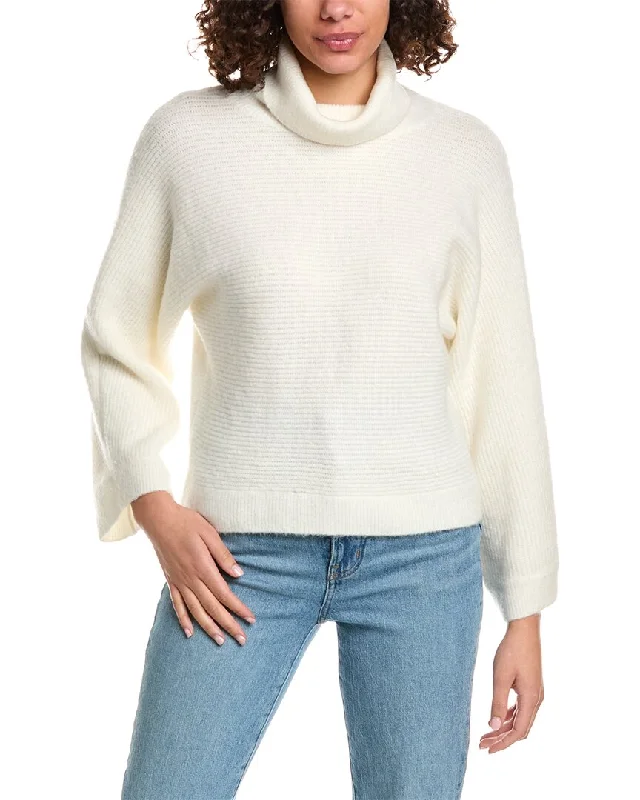 Minnie Rose Cuddle Ribbed Turtleneck Wool-Blend Sweater