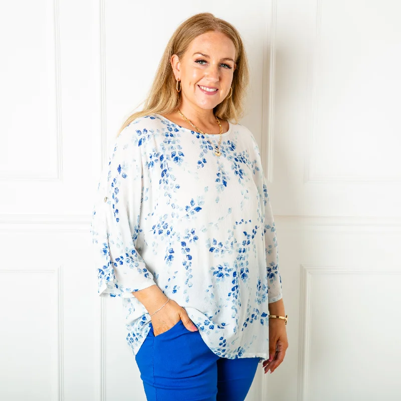 Petal Print Relaxed Top