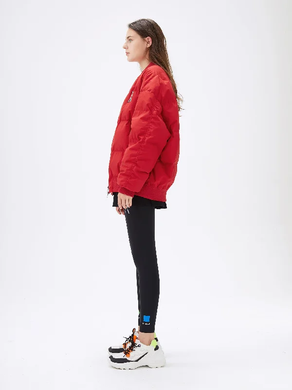 Red Ski Oversized Puffer Down Coat