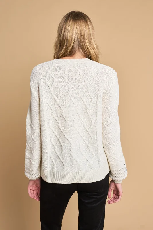 Cable Knit Diamante Jumper