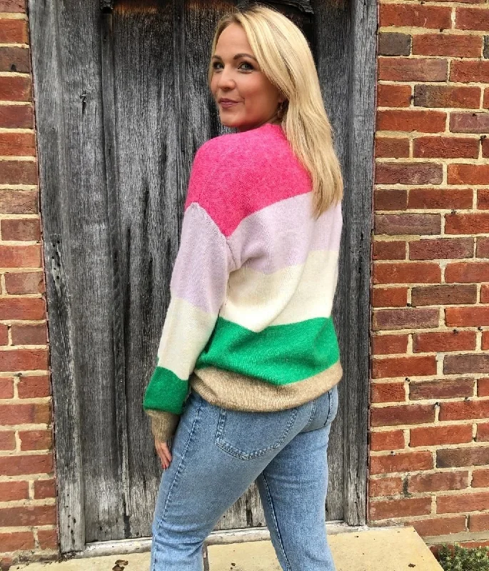 Striped Colour Block Jumper