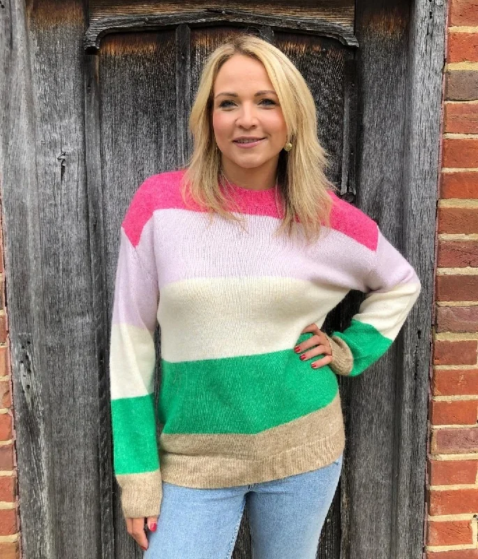 Striped Colour Block Jumper