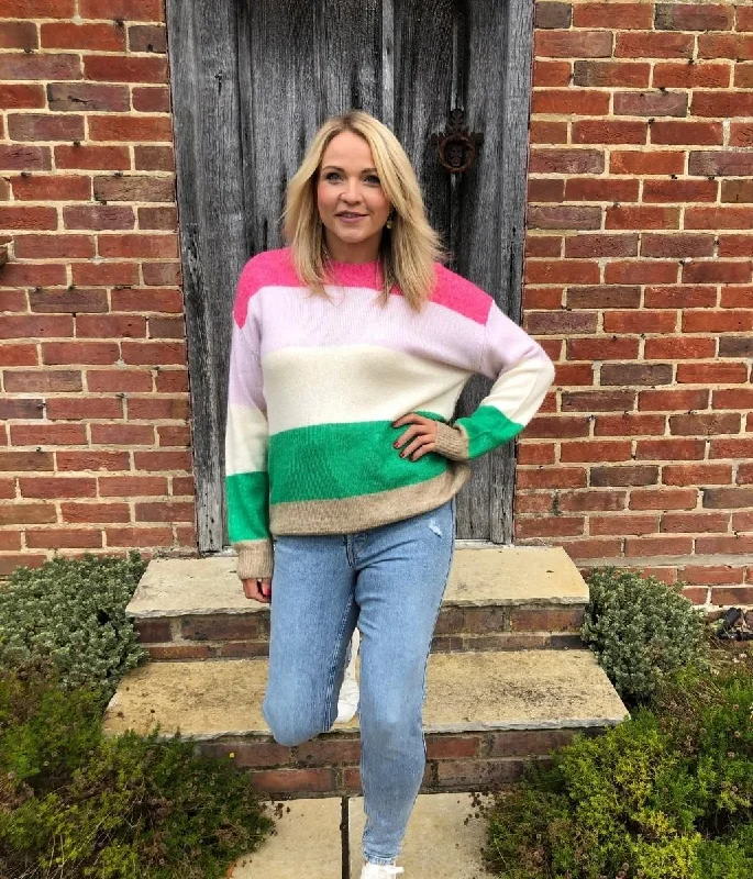 Striped Colour Block Jumper