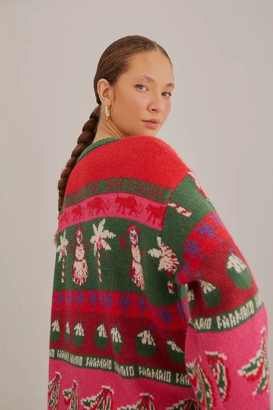 Tropical Christmas Ainika Cardigan